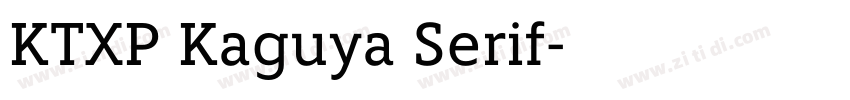 KTXP Kaguya Serif字体转换